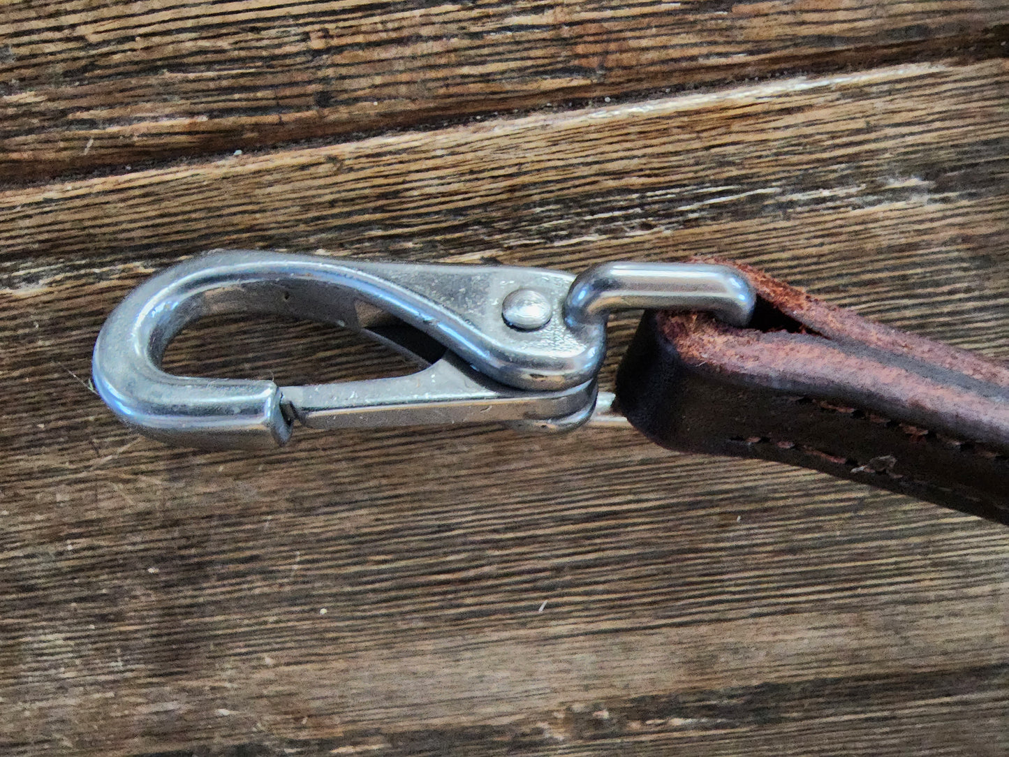 Dark oiled leather browband headstall