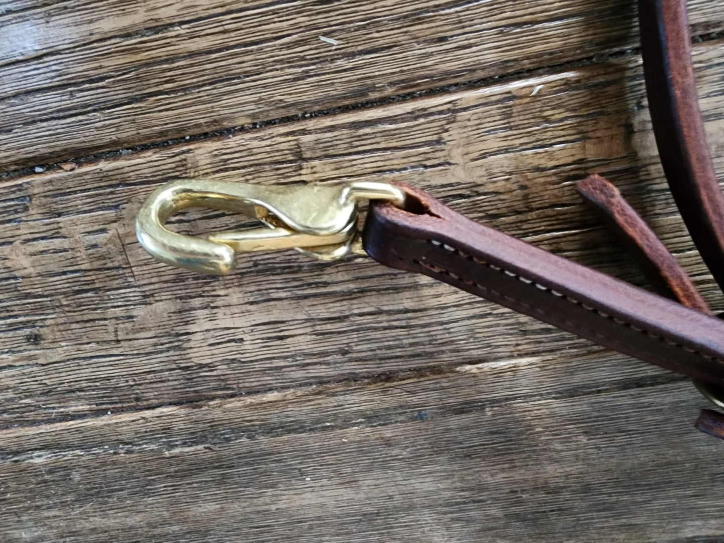 Browband headstall with brass hardware