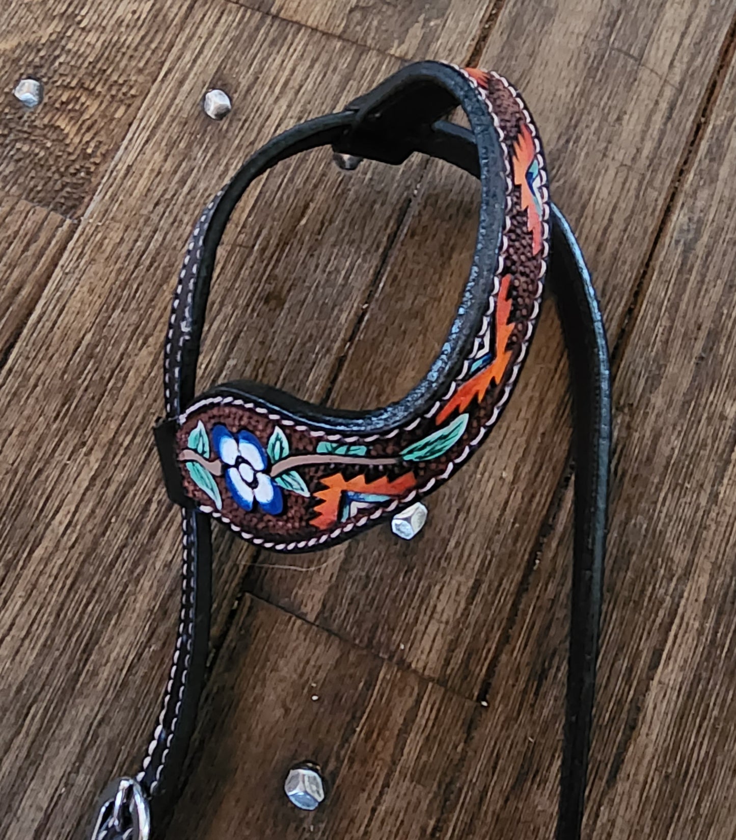 Silver Royal tooled tack set