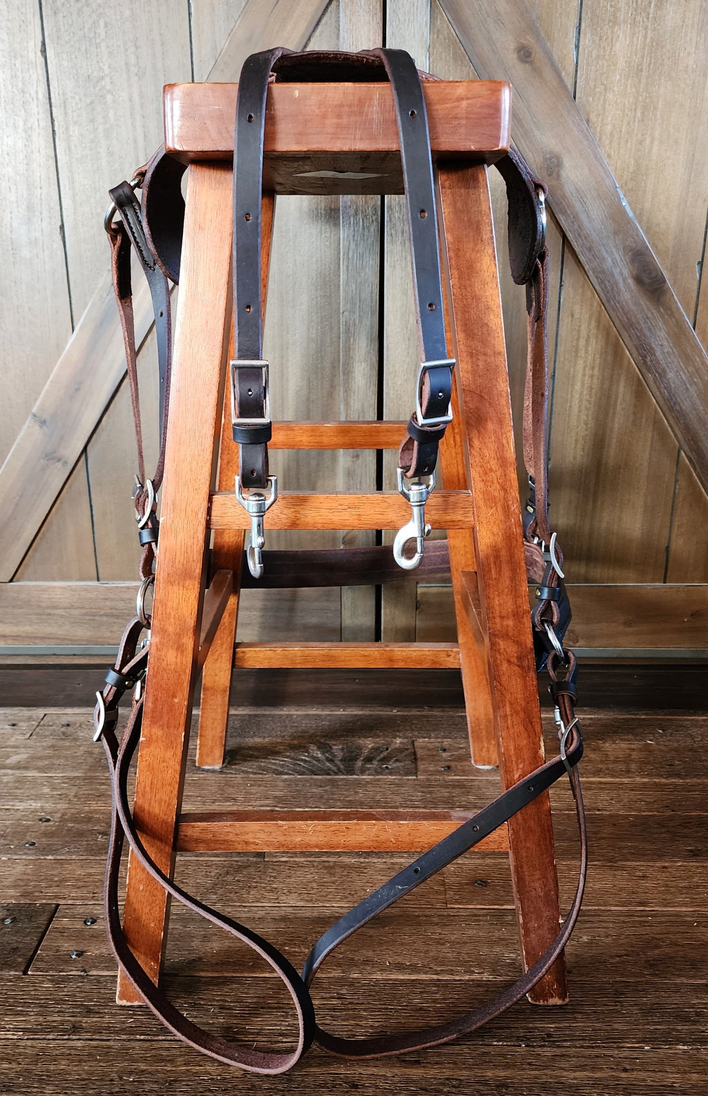 Dark oiled leather britchen